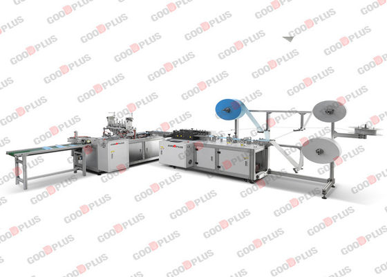 Touch screen 80GSM 175mm Medical Face Mask Production Line